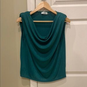 Elegant emerald green Sleeveless Blouse
